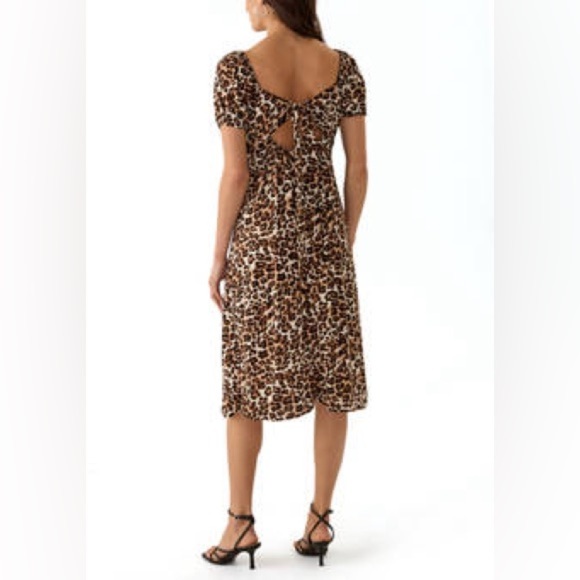 As U Wish Animal print Short Sleeve Midi Dress - Picture 2 of 8